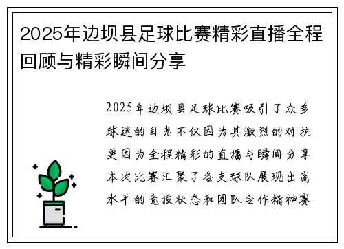 2025年边坝县足球比赛精彩直播全程回顾与精彩瞬间分享